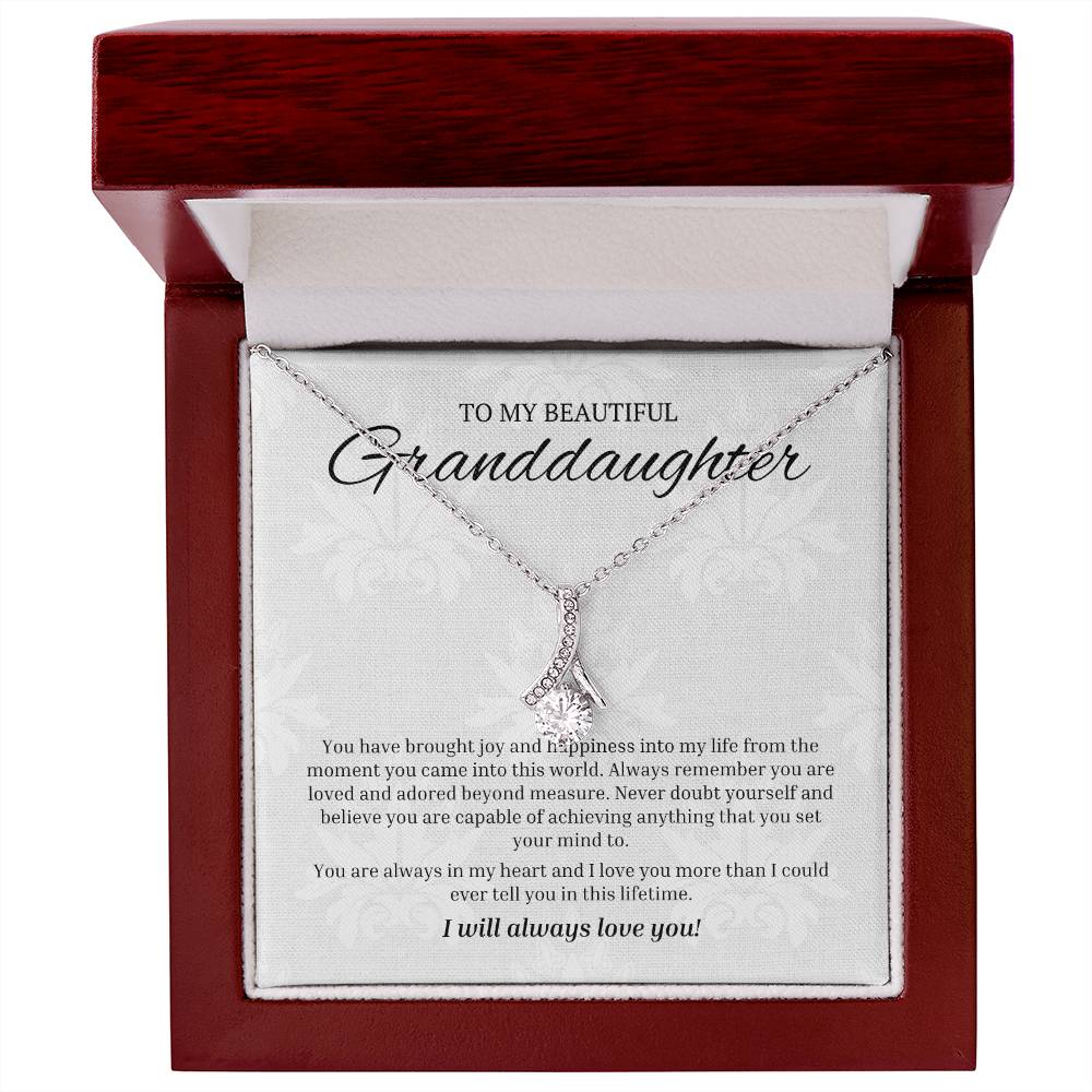 "To My Beautiful Granddaughter" Alluring Necklace