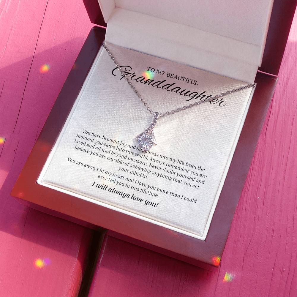 "To My Beautiful Granddaughter" Alluring Necklace