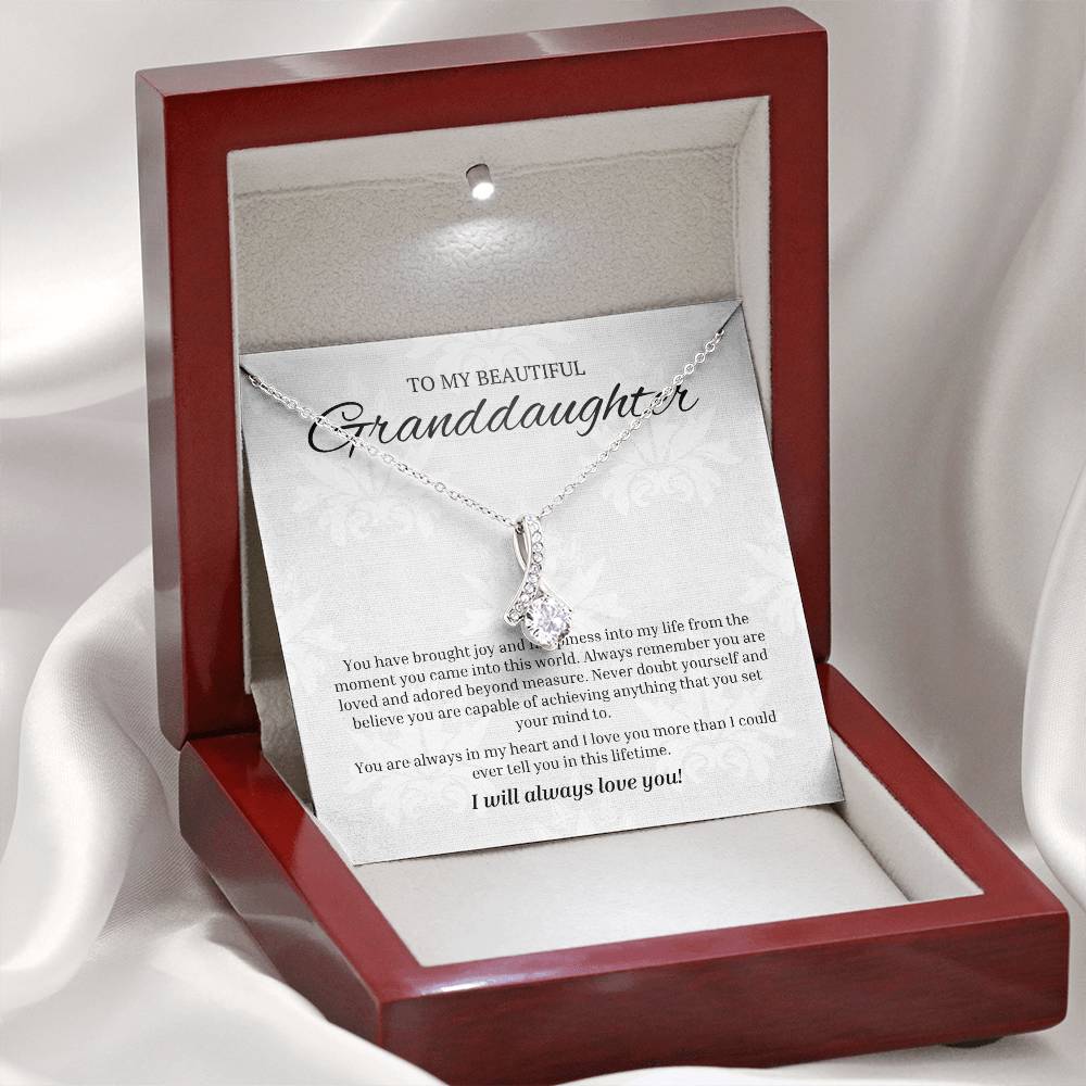 "To My Beautiful Granddaughter" Alluring Necklace