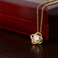 "Parents Heart and Joy" Love Knot Necklace