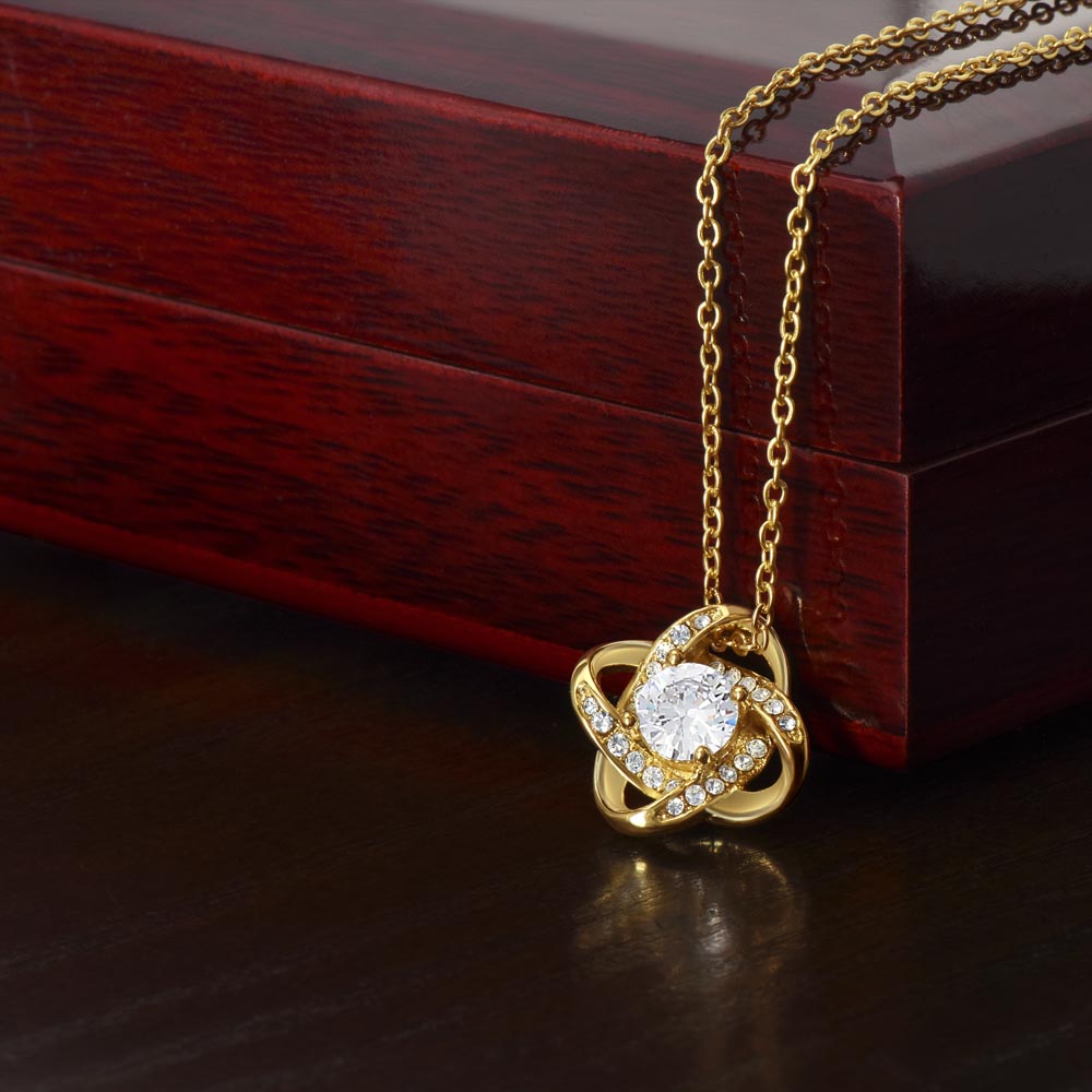 "Parents Heart and Joy" Love Knot Necklace