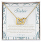 "Sister Love" Interlocking Hearts Necklace