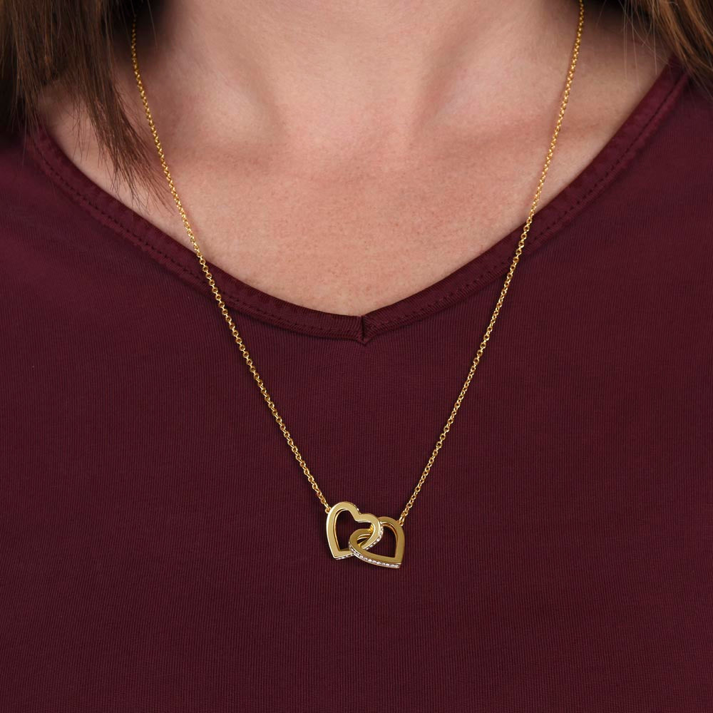 "Sister Love" Interlocking Hearts Necklace