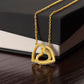 "Sister Love" Interlocking Hearts Necklace