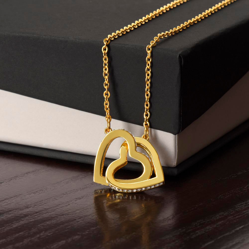 "Sister Love" Interlocking Hearts Necklace