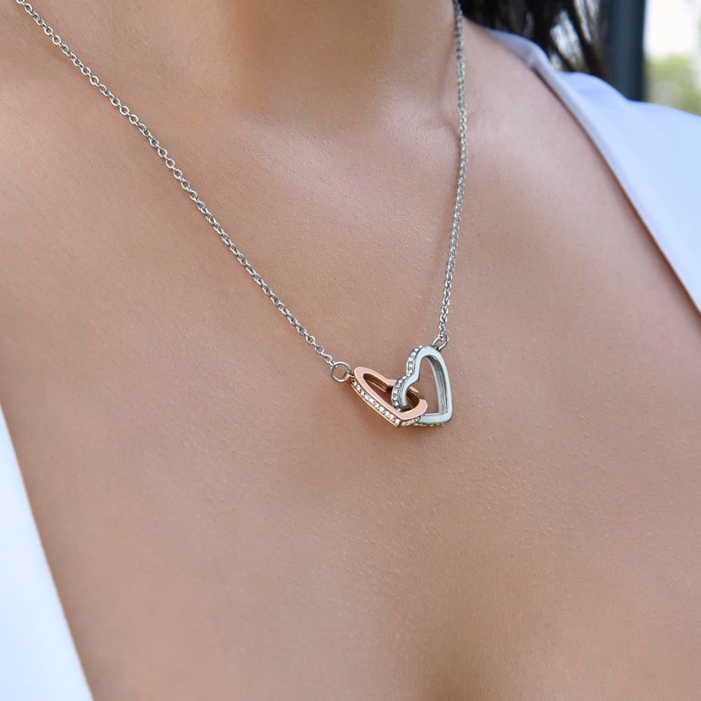 "Sister Love" Interlocking Hearts Necklace