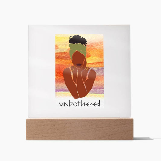 "Unbothered" Acrylic Square Plaque