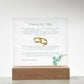 A Note to My Wife (In Green Ink Lettering)