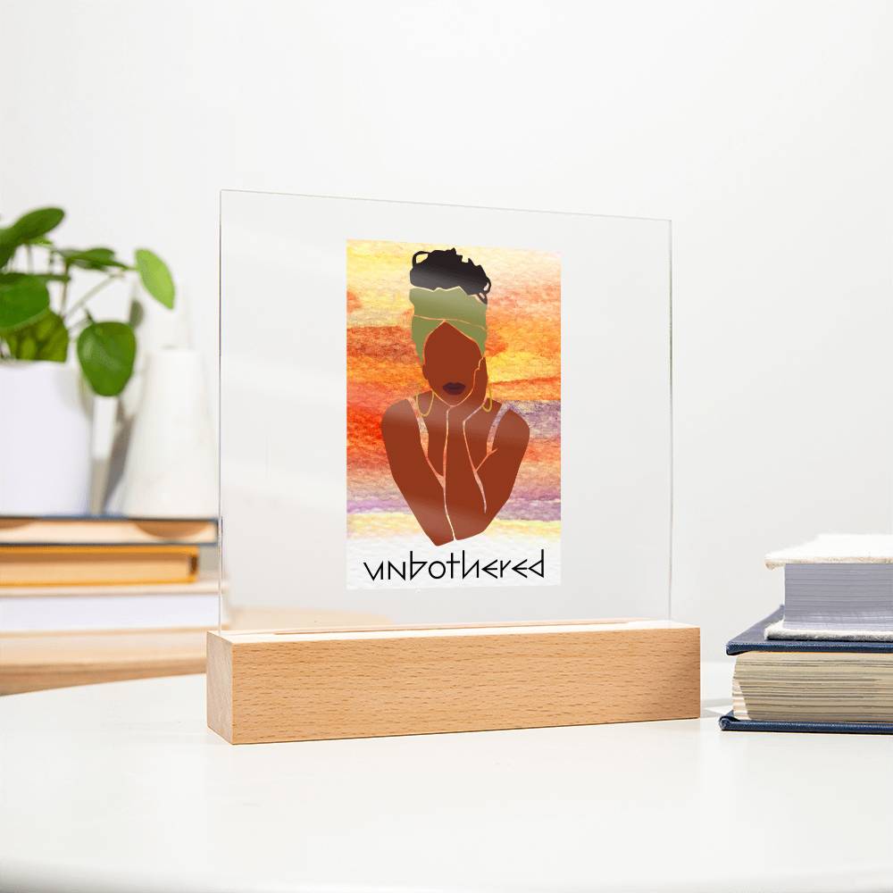 "Unbothered" Acrylic Square Plaque