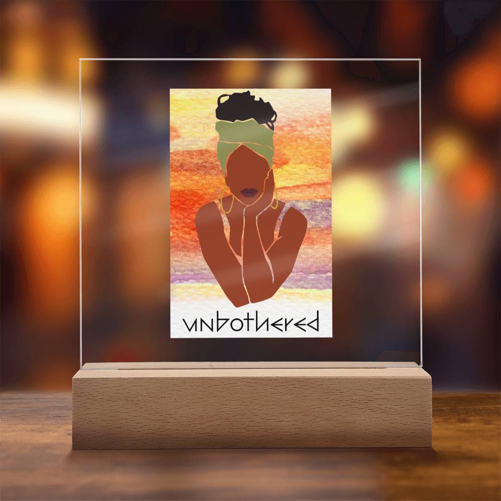 "Unbothered" Acrylic Square Plaque
