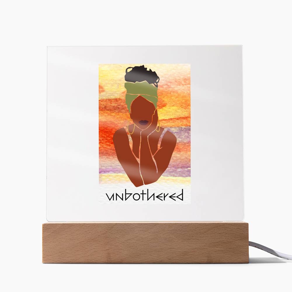 "Unbothered" Acrylic Square Plaque