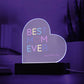 "Best Mom Ever" Printed Heart Acrylic Plaque