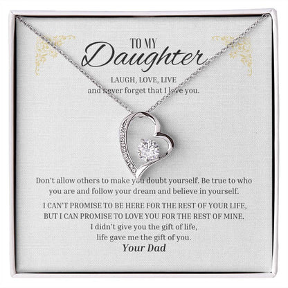 Forever Love "Laugh, Love, Live - From Dad" Necklace