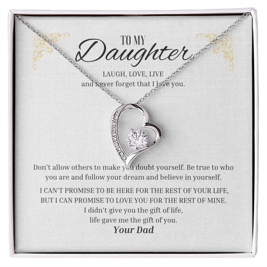 Forever Love "Laugh, Love, Live - From Dad" Necklace