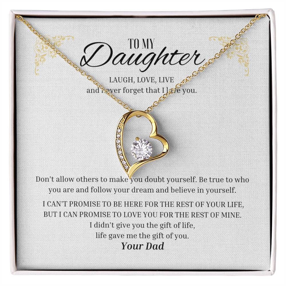 Forever Love "Laugh, Love, Live - From Dad" Necklace